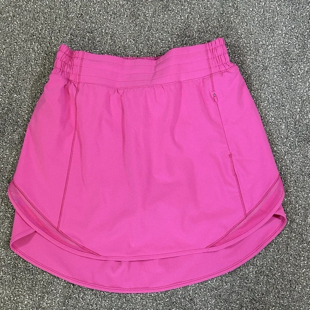 Lululemon Hotty Hot High Rise Long Running Skirt - Size 4 - Sonic Pink EUC